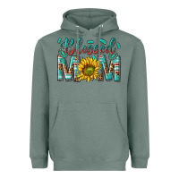 Sage western blessed mom with sunflower Heavyweight Hoodie - texasbilliewilder
