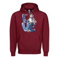 Love Snowman Zipper Hoodie | Teevron
