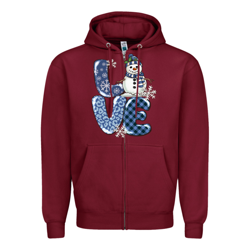 Love Snowman Zipper Hoodie by MaliasSmallBusiness | Teevron