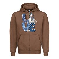 Chestnut love snowman Zipper Hoodie - MaliasSmallBusiness