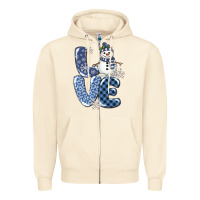 Sandshell love snowman Zipper Hoodie - MaliasSmallBusiness
