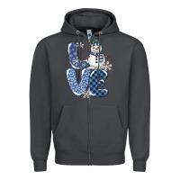 Smoke love snowman Zipper Hoodie - MaliasSmallBusiness