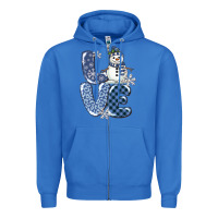 True Royal love snowman Zipper Hoodie - MaliasSmallBusiness