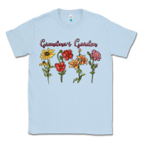 Dusty Blue grandma's garden Classic Tee - MaliasSmallBusiness