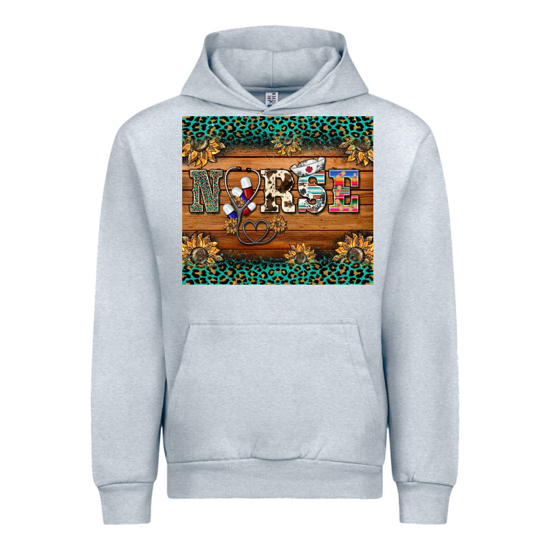 Western Nurse Glitter Leopard Sunflowers Urban Hoodie by BarkalooDesign | Teevron