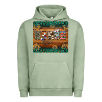 Pigment Oil Green western nurse glitter leopard sunflowers Urban Hoodie - BarkalooDesign