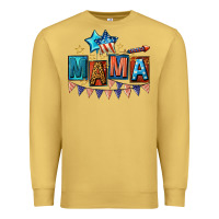Antique Gold All American Mama 4th of July Premium Sweatshirt - CowGirlArtShop