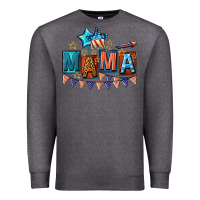 Charcoal Heather All American Mama 4th of July Premium Sweatshirt - CowGirlArtShop