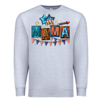 Heather Grey All American Mama 4th of July Premium Sweatshirt - CowGirlArtShop