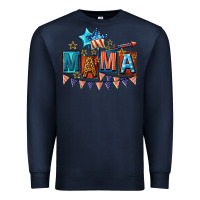 Navy All American Mama 4th of July Premium Sweatshirt - CowGirlArtShop