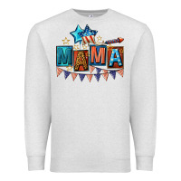 Oatmeal Heather All American Mama 4th of July Premium Sweatshirt - CowGirlArtShop