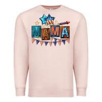 Pale Pink All American Mama 4th of July Premium Sweatshirt - CowGirlArtShop