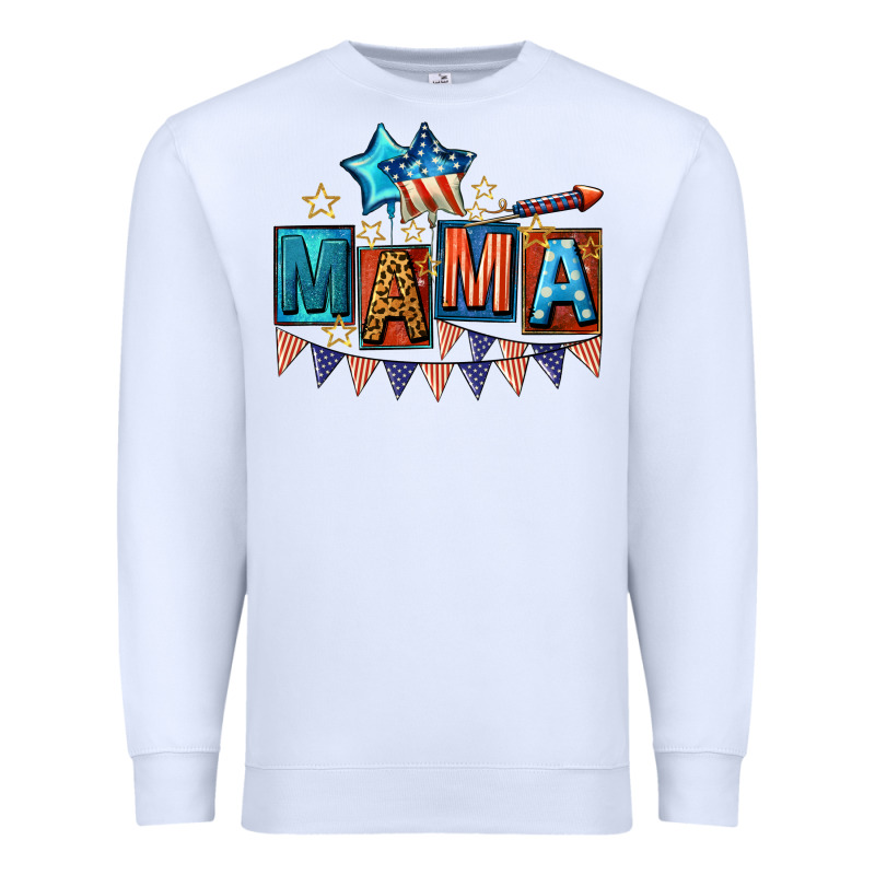 All American Mama 4th Of July Premium Sweatshirt by CowGirlArtShop | Teevron