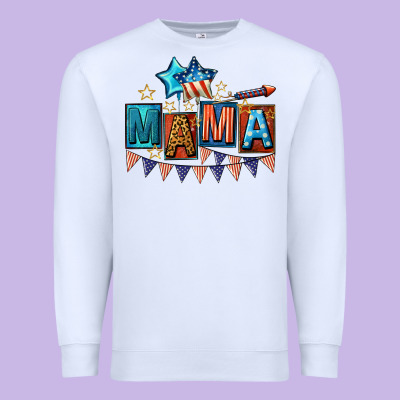 All American Mama 4th Of July Premium Sweatshirt Designed By Cowgirlartshop