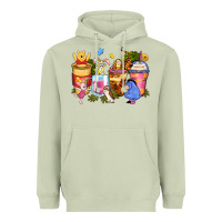Matcha cartoon characters coffee cups Heavyweight Hoodie - Zillion Design Studio