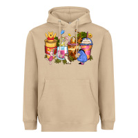 Mushroom cartoon characters coffee cups Heavyweight Hoodie - Zillion Design Studio