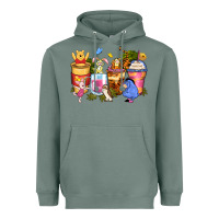 Sage cartoon characters coffee cups Heavyweight Hoodie - Zillion Design Studio