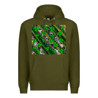 Army Green st patricks western brush strokes Premium Hoodie - Artiststas