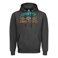 Charcoal Heather wanted and wild Zipper Hoodie - MaliasSmallBusiness
