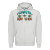 Dove Grey wanted and wild Zipper Hoodie - MaliasSmallBusiness