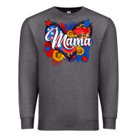 Charcoal Heather American mama heart Premium Sweatshirt - Neo Western
