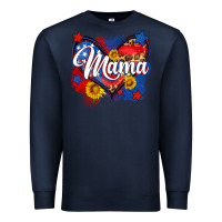 Navy American mama heart Premium Sweatshirt - Neo Western