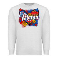 Oatmeal Heather American mama heart Premium Sweatshirt - Neo Western