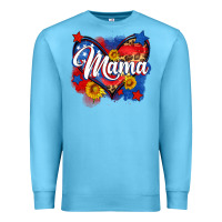 Ocean Blue American mama heart Premium Sweatshirt - Neo Western