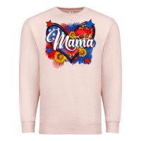 Pale Pink American mama heart Premium Sweatshirt - Neo Western