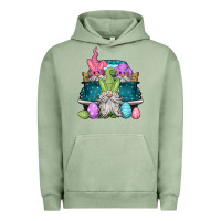 Pigment Oil Green easter gnomes farm truck Urban Hoodie - Jasminsmagicworld