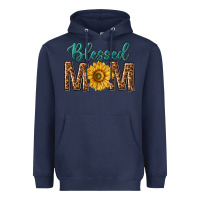 Navy western blessed mom with sunflower Heavyweight Hoodie - texasbilliewilder