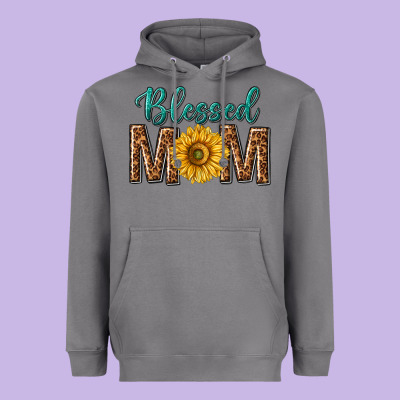 Western Blessed Mom With Sunflower Heavyweight Hoodie Designed By Texasbilliewilder