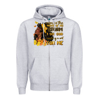 Heather Grey even in the midst of my storm i see god Zipper Hoodie - MaliasSmallBusiness