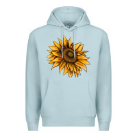 Blue Mist sunflower Premium Hoodie - AdoDesignShop