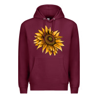 Burgundy sunflower Premium Hoodie - AdoDesignShop