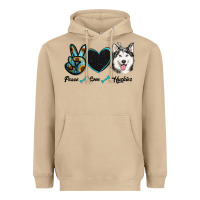 Mushroom peace love huskies Heavyweight Hoodie - RanaPortraitStore