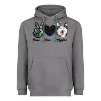 Storm peace love huskies Heavyweight Hoodie - RanaPortraitStore