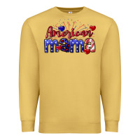 Antique Gold American Mama 4th of july Premium Sweatshirt - CowGirlArtShop