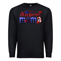 Black American Mama 4th of july Premium Sweatshirt - CowGirlArtShop