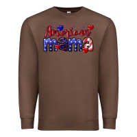 Chestnut American Mama 4th of july Premium Sweatshirt - CowGirlArtShop