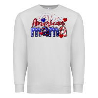 Dove Grey American Mama 4th of july Premium Sweatshirt - CowGirlArtShop