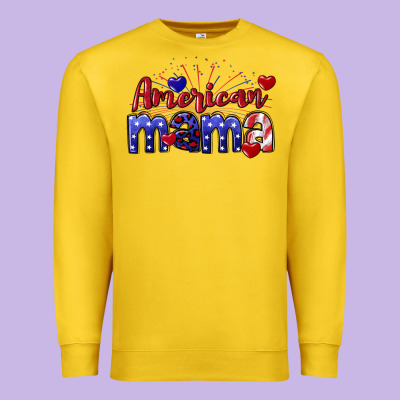 American Mama 4th Of July Premium Sweatshirt Designed By Cowgirlartshop