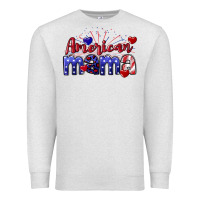 Oatmeal Heather American Mama 4th of july Premium Sweatshirt - CowGirlArtShop