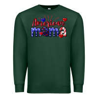 Sports Green American Mama 4th of july Premium Sweatshirt - CowGirlArtShop