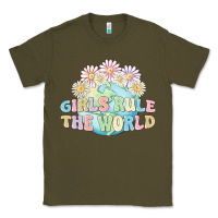 Army Green girls run the world Classic Tee - MaliasSmallBusiness