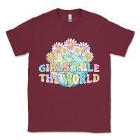Burgundy girls run the world Classic Tee - MaliasSmallBusiness