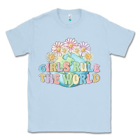 Dusty Blue girls run the world Classic Tee - MaliasSmallBusiness