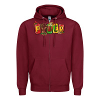 Burgundy power juneteenth Zipper Hoodie - MaliasSmallBusiness