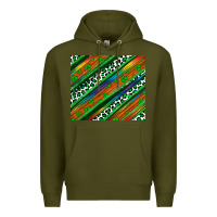 Army Green st patricks day leopard rainbow Premium Hoodie - Artiststas