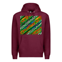 Burgundy st patricks day leopard rainbow Premium Hoodie - Artiststas